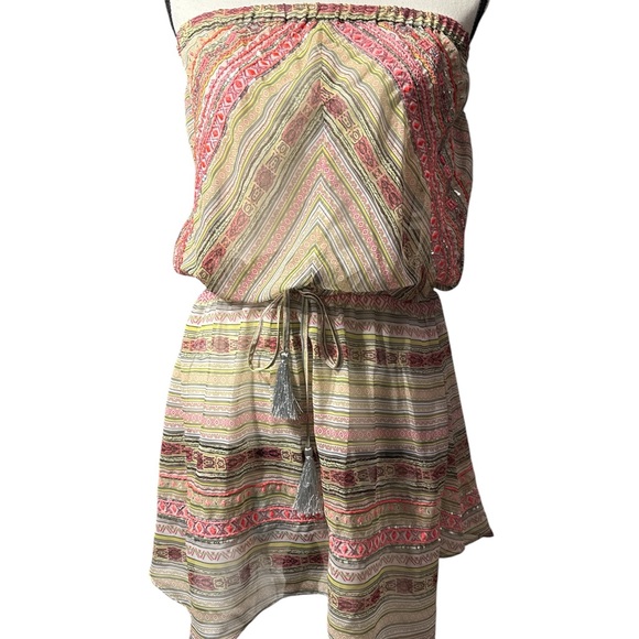Ramy Brook Multicolor Strapless Boho Swim Coverup